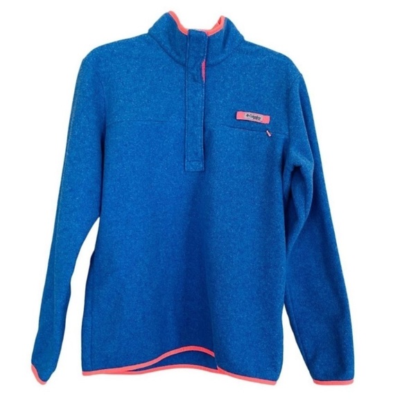 Columbia MCM Monogram Embroidered Fleece Sweater Jacket L - Picture 3 of 13